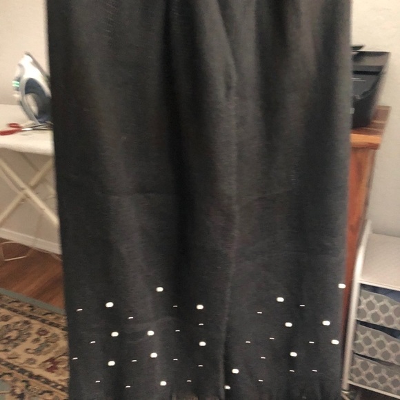 🌹 Two blanket scarfs with purl studs and fringe - Picture 5 of 7